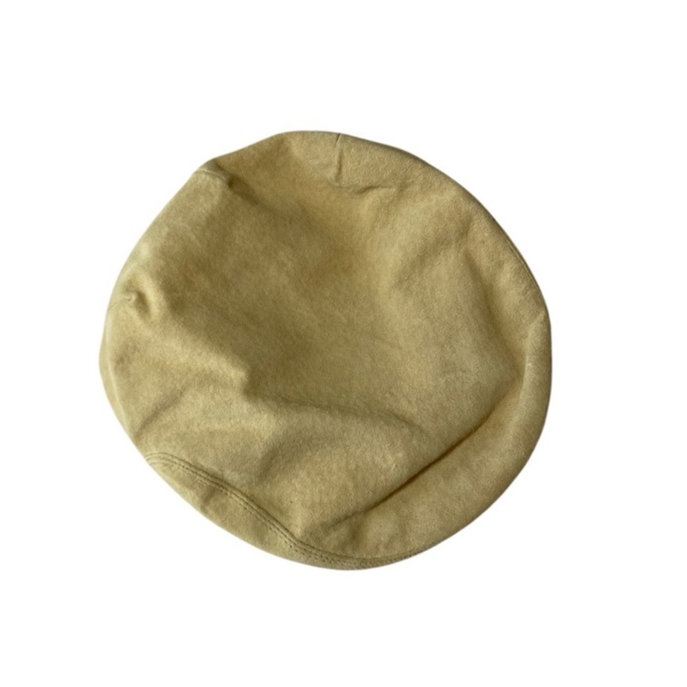 Vintage L.L. Bean Suede Leather Tan Brown Newsboy Messenger Cap Hat Medium
